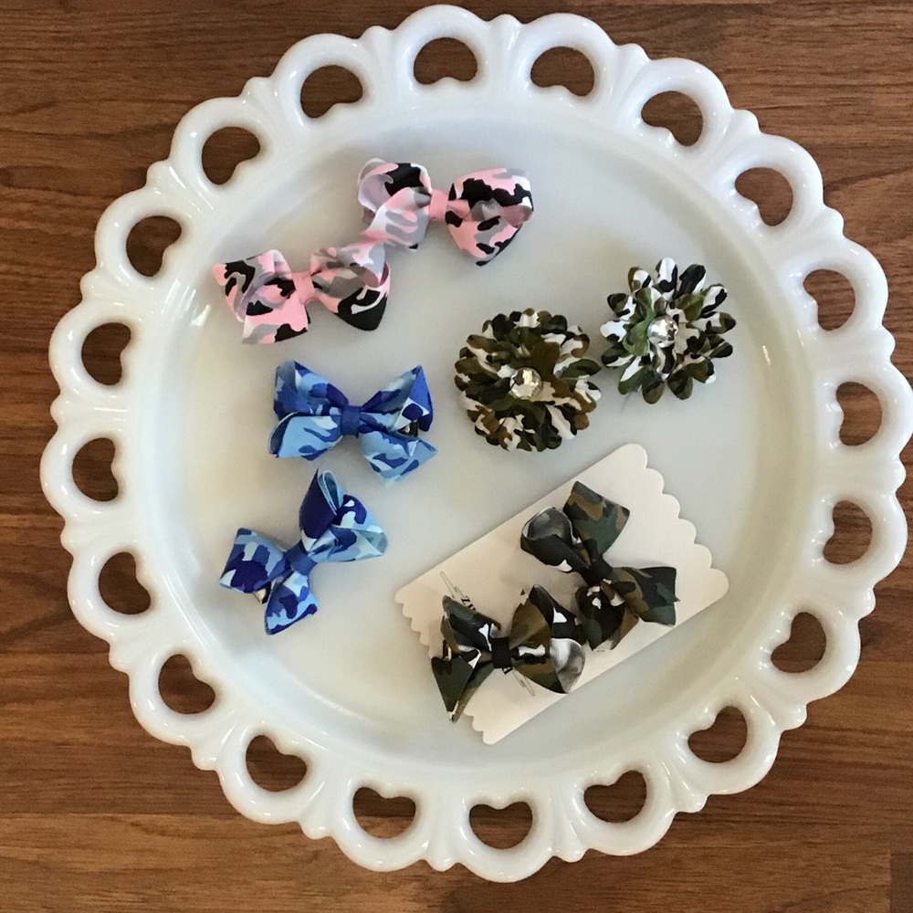 Camo hair bow assortment